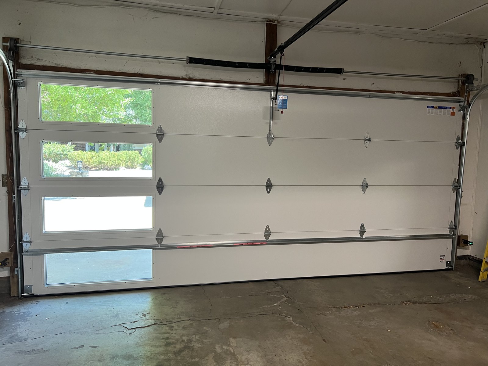 Architectural Flush Door with Vertical Windows