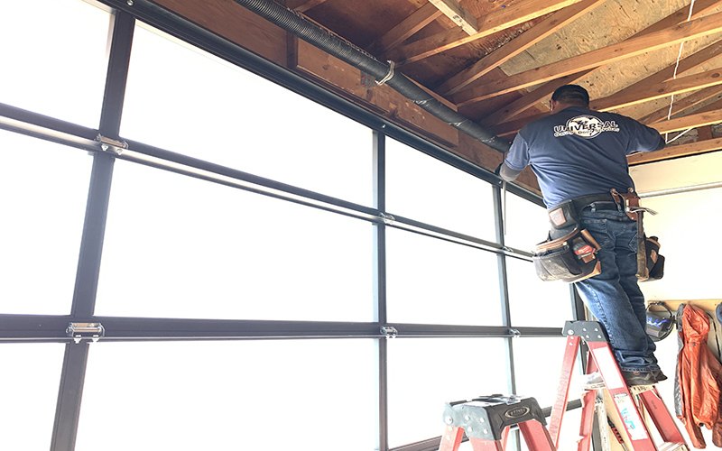 Custom Modern Full-View Glass Garage Door