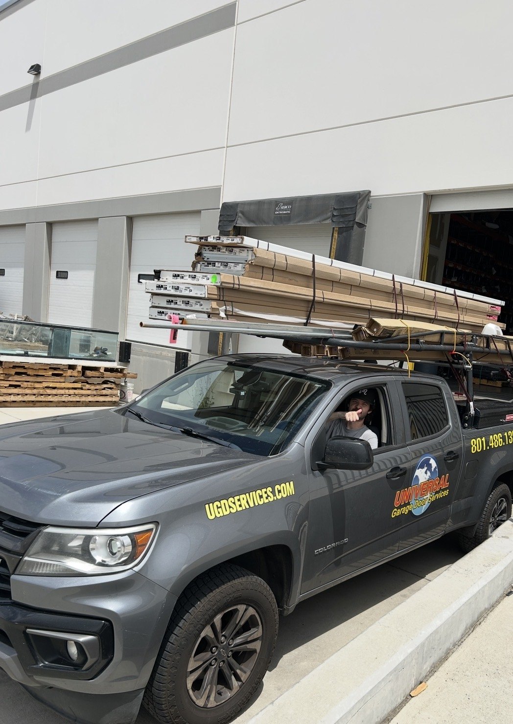 New Garage Door Delivery & Field Staging