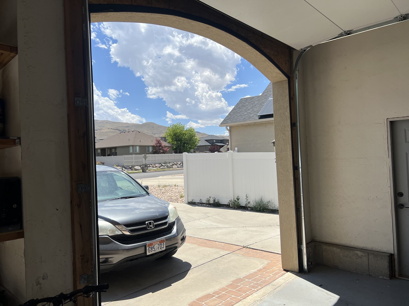 Rich Woodgrain Contemporary Garage Door
