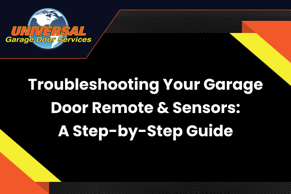 Troubleshooting Your Garage Door Remote & Sensors